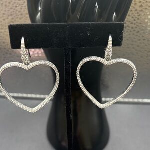 Elegant Sterling Silver Heart Earrings